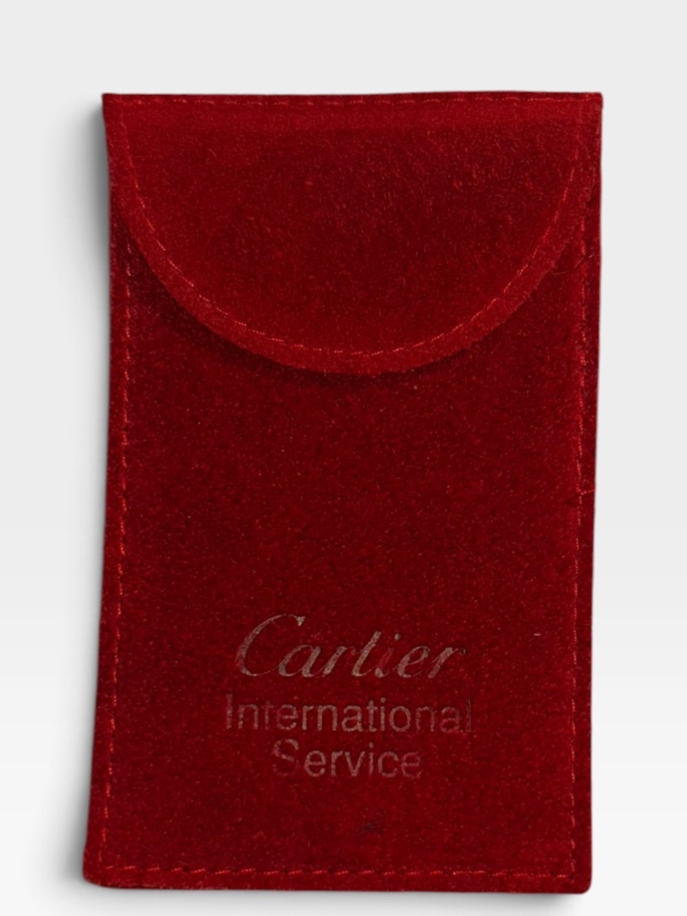 Cartier International Service signature red suede mini jewelry dust bag